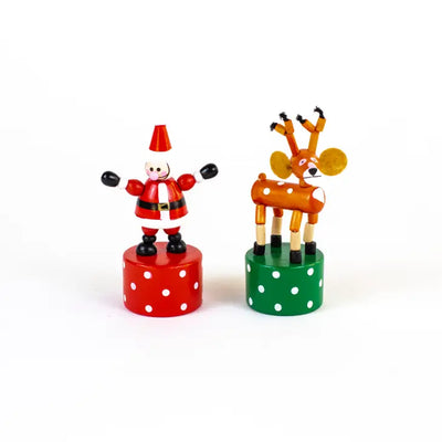 Santa & Reindeer Christmas Push Puppets