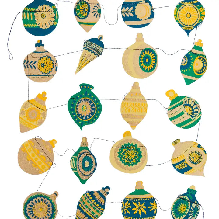 Christmas Ornaments Sewn Garland