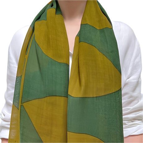 Wool Scarf in Pine and Bark