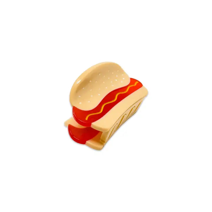 Mini Hot Dog Hair Claw Clip