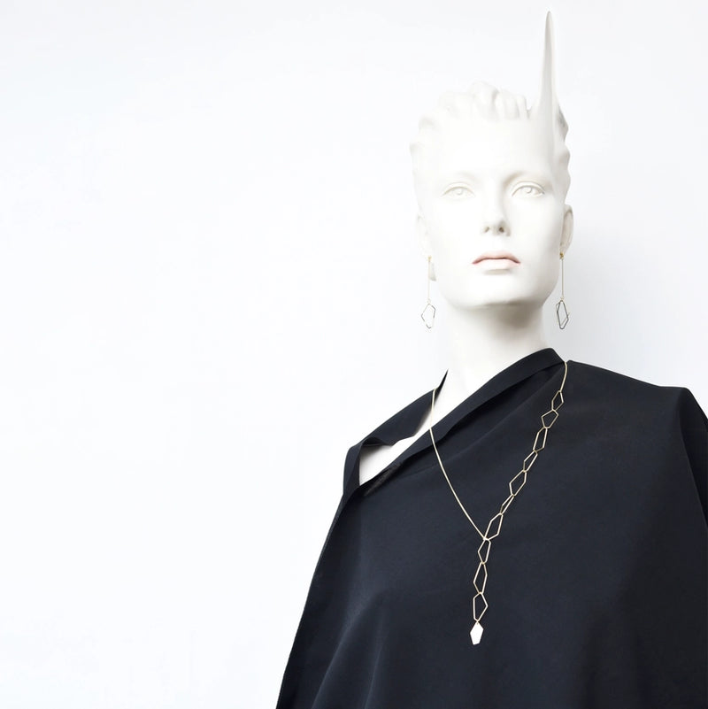 Vexta Necklace, Satin Gold