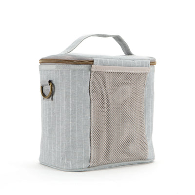 SoYoung, Pinstripe Heather Grey Petite Lunch Poche