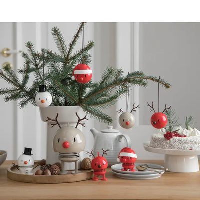 Hoptimist Holiday Reindeer Bumble Small in Red