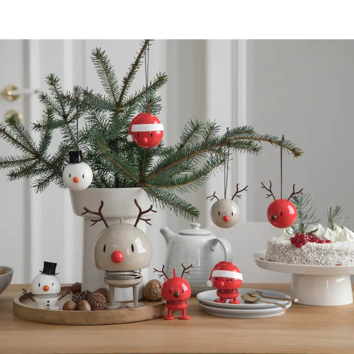 Hoptimist Holiday Reindeer Bumble Small in Red