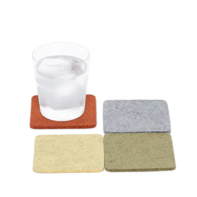 Bierfilzl: Merino Wool Felt Square Coasters in Ikebana