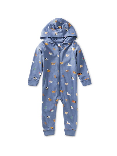 Bear Ears Hooded Baby Romper, Baby Zodiac Animals