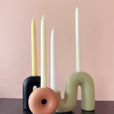 Neutral Taper Candles | Set of 5
