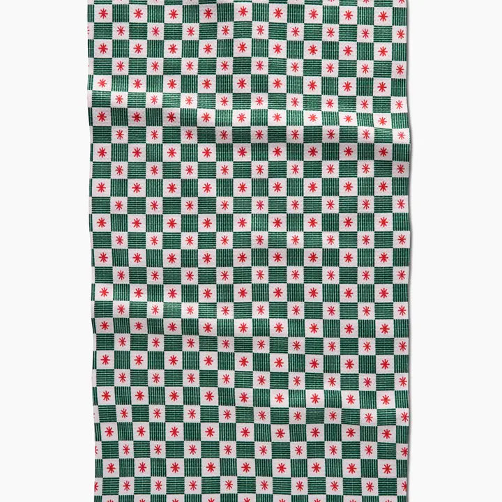 Jingle Grid Tea Towel