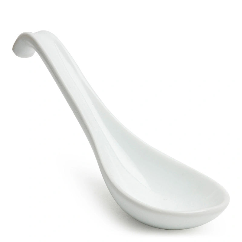 Miya, Soup Spoon With Hook - White