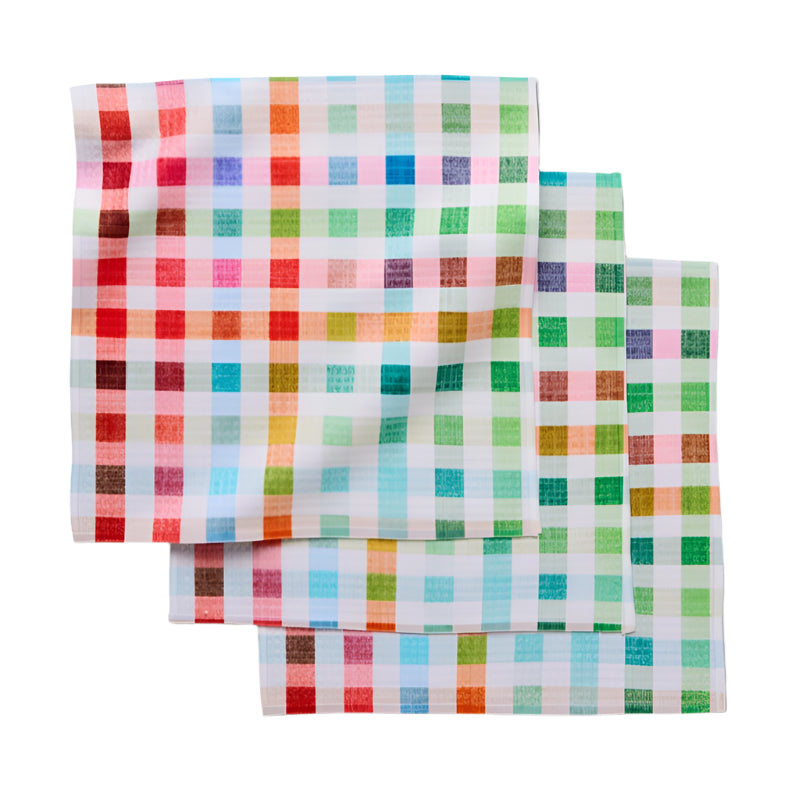 Woven Spring Plaid Dishcloth Set