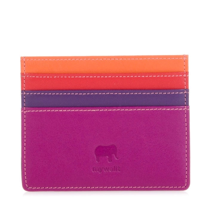 Double Sided Credit Card Holder in Sangria Multi