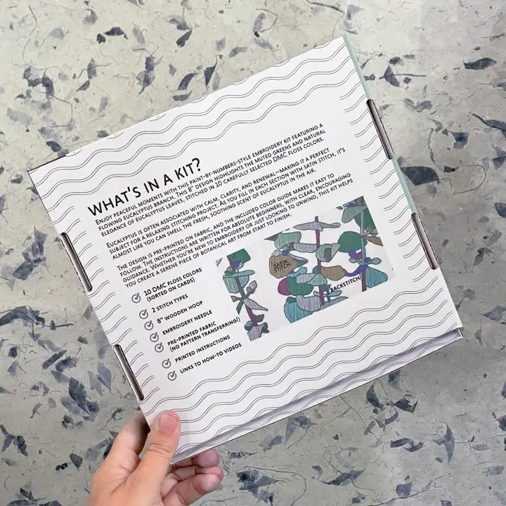 DIY Embroidery Kit, Eucalyptus