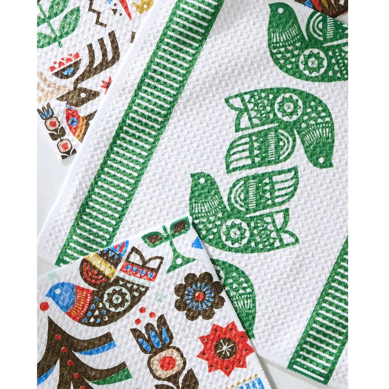 Festive Folk Dishcloth Set