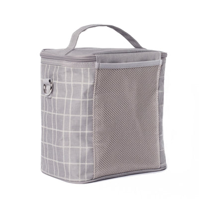 SoYoung, Light Grey Grid Lunch Poche