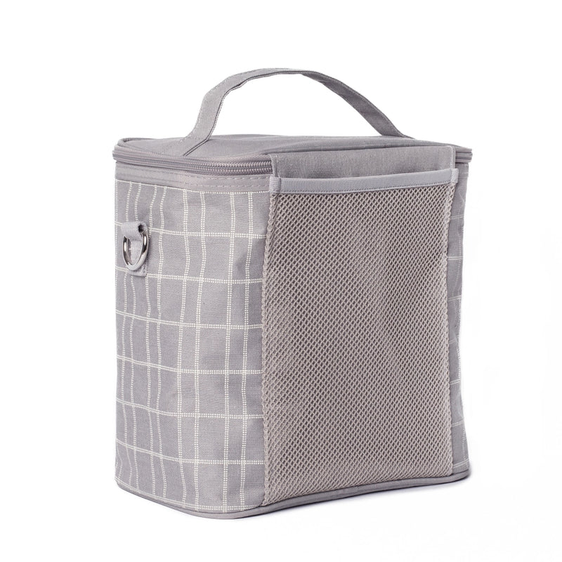 SoYoung, Light Grey Grid Lunch Poche