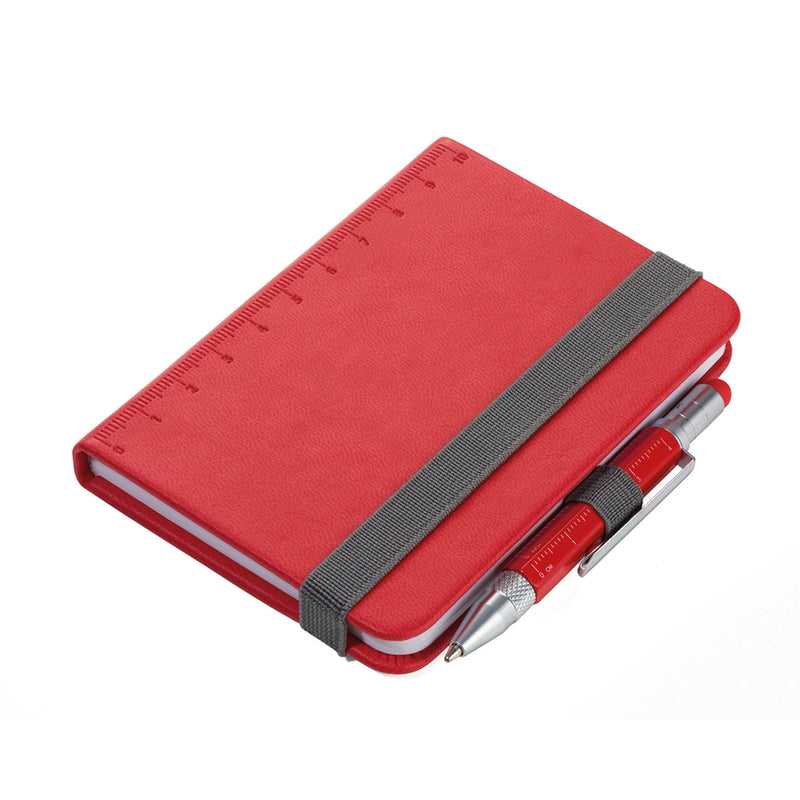 Troika Construction Lilipad & Liliput Notebook & Pen in Red