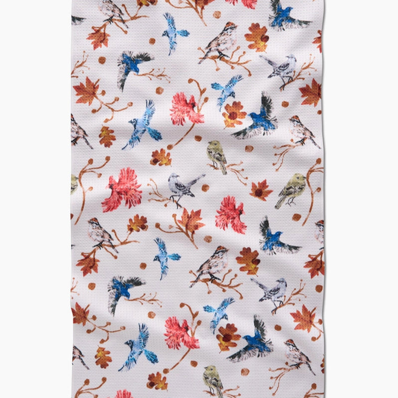 Autumnal Bird Skies Tea Towel