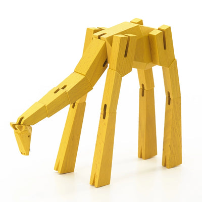 Morphits ® Giraffe Wooden Yellow Toy: Tall Ta