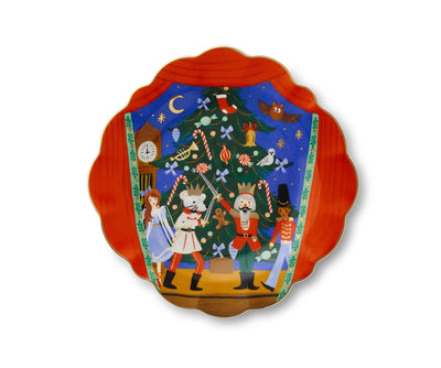 Nutcracker Porcelain Dessert Plate Set