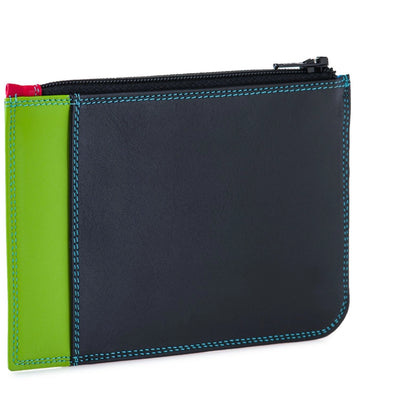 Slim Credit Card Holder with Coin Purse in Black Pace