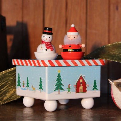 Dancing Santa & Frosty Christmas Music Box