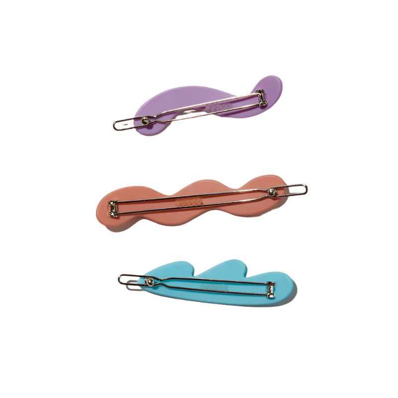 Mini Waves Barrettes in Pastel