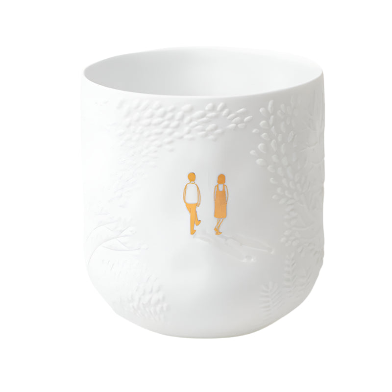 Picture Stories Porcelain Tealight Holder - A Walk in the Park