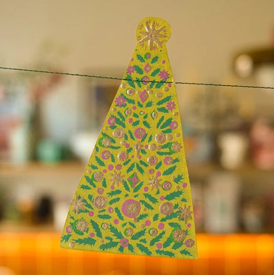 Midcentury Trees Sewn Garland