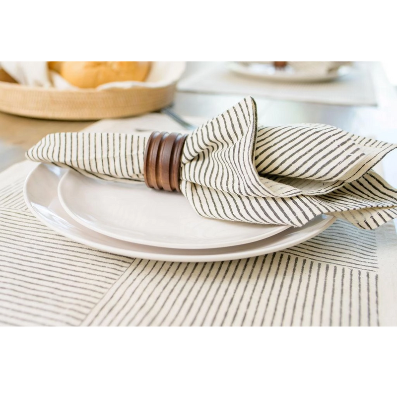 Night Sky Napkin Set, Hand Block Printed Cotton