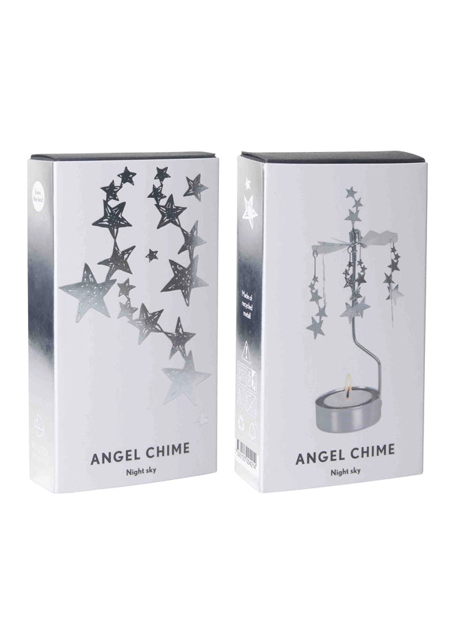 Rotary Candleholder, Night Sky, Silver