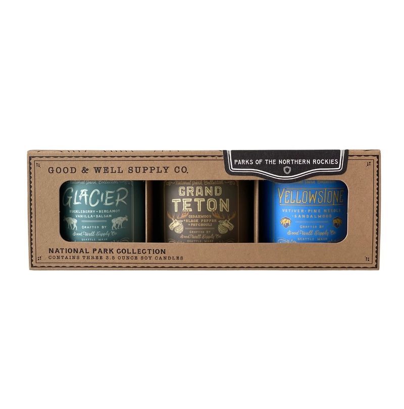 National Parks of the Northern Rockies Mini Candle Gift Set