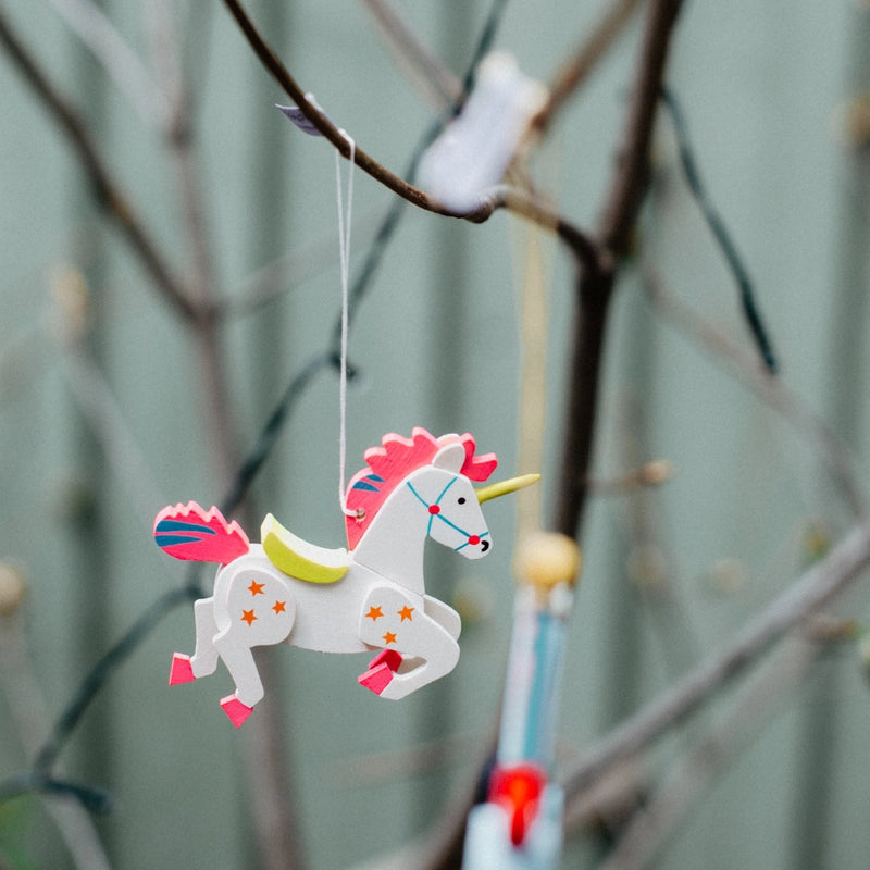 Graupner Orange Neon Unicorn Ornament