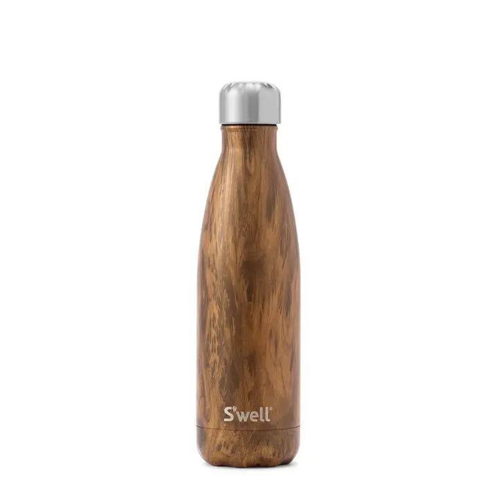 Stainless Steel Water Bottle, Teakwood