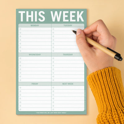 This Week Notepad in Green