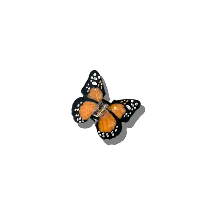 Hand-Painted Mini Monarch Butterfly Claw Clip
