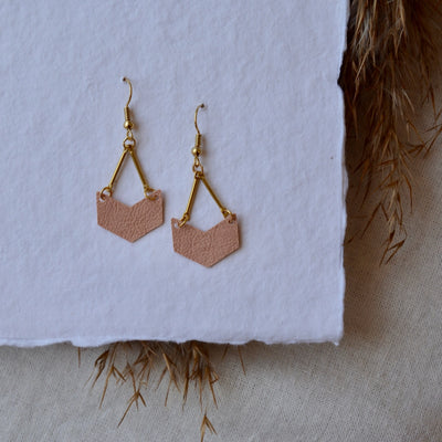 Chevron Zero-Waste Earrings