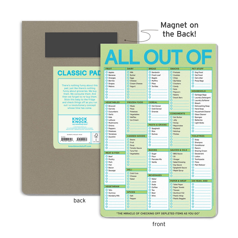 All Out Of Notepad with Magnet