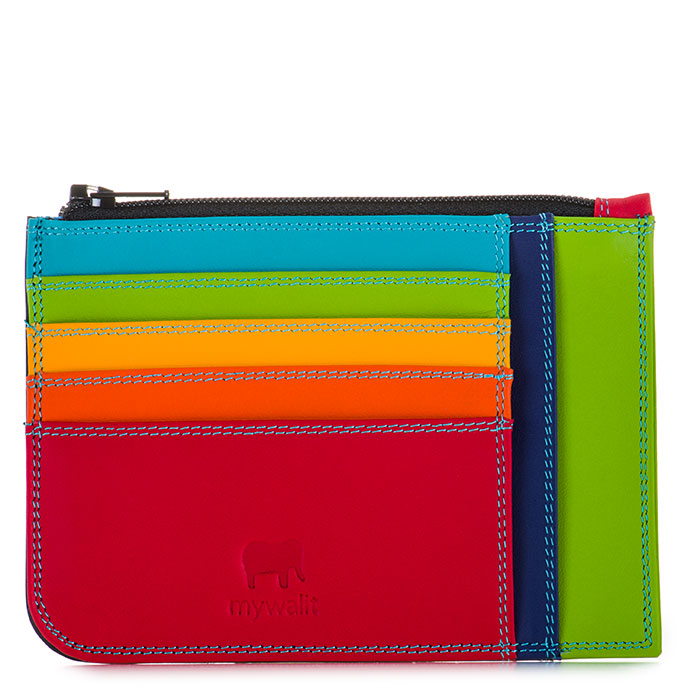 Slim Credit Card Holder with Coin Purse in Black Pace