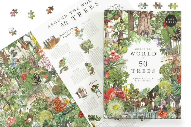 Around the World in 50 Trees, 1000-Piece Puzzle