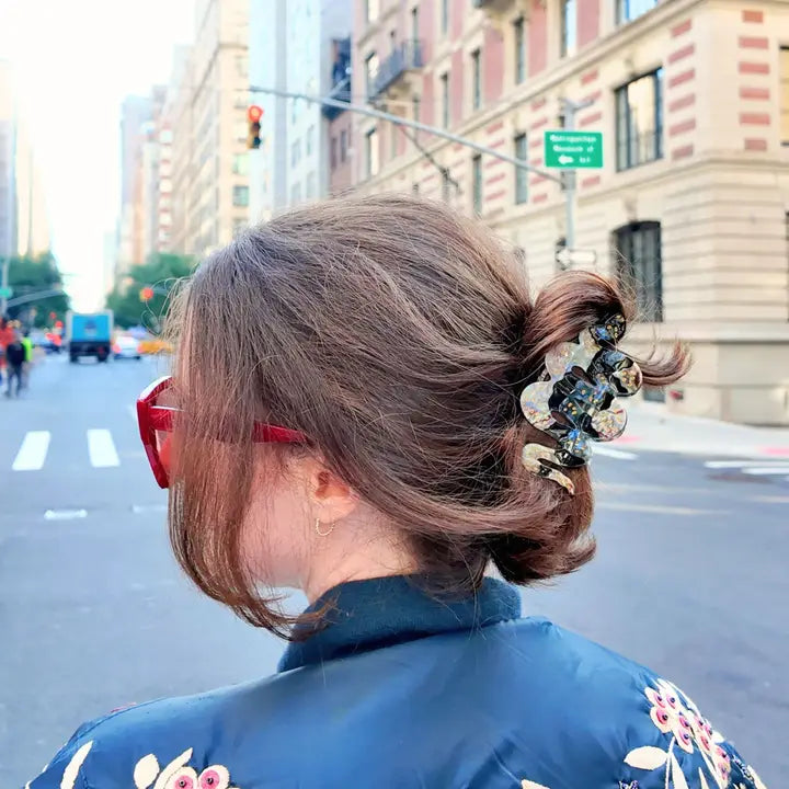 Hand-Painted Snake Hair Claw Clip