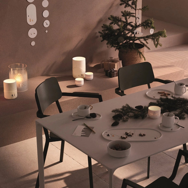 Snowy Day Landscape Porcelain Serving Platter