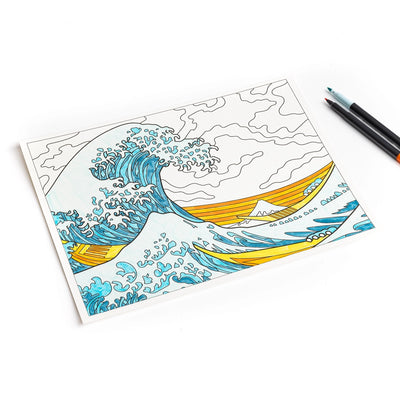 Coloring Book: Hokusai