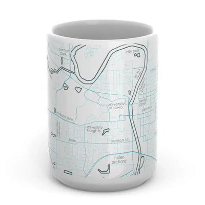 Iowa City Map Ceramic Mug