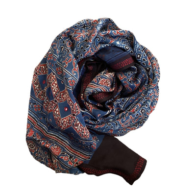 Black and Blue with Embroidery Stole