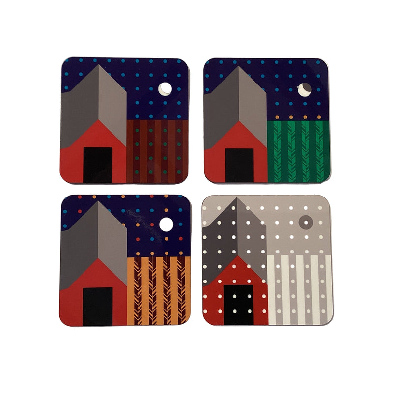 AKAR Designed: Iowa Farm through the Seasons Coasters