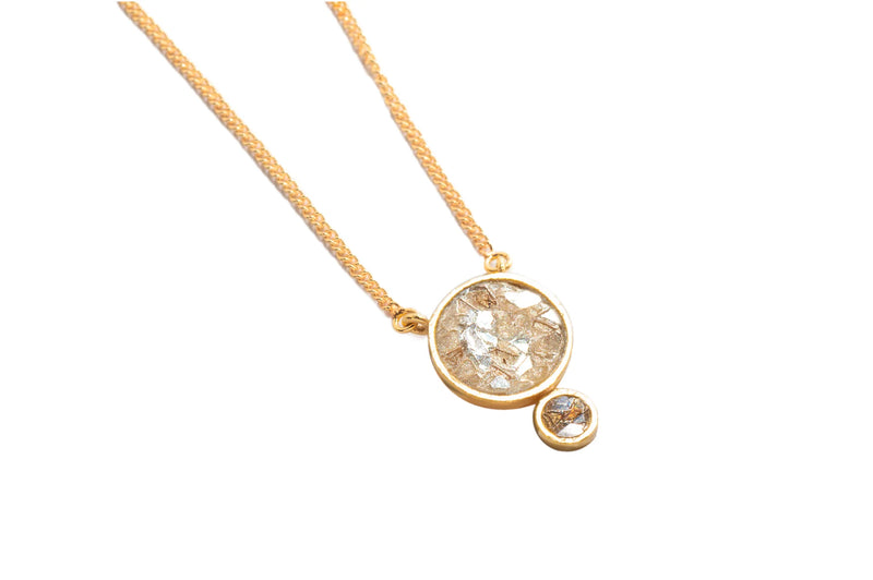 Ophelia Pendant with Raw Diamonds and Resin