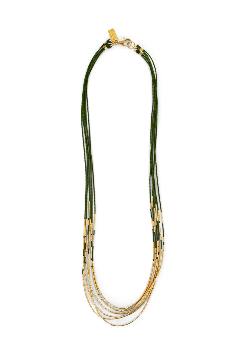 Aries Necklace in Moss