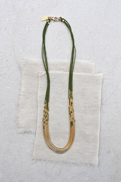 Aries Necklace in Moss