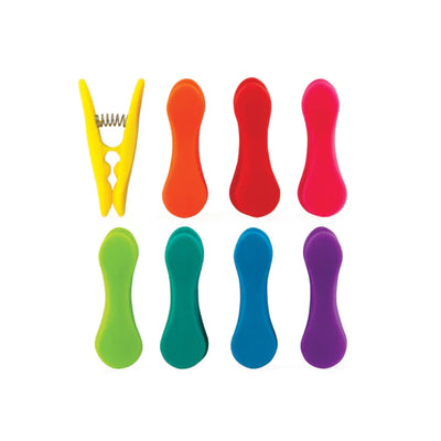 Rainbow Bag Clips: Set of 8