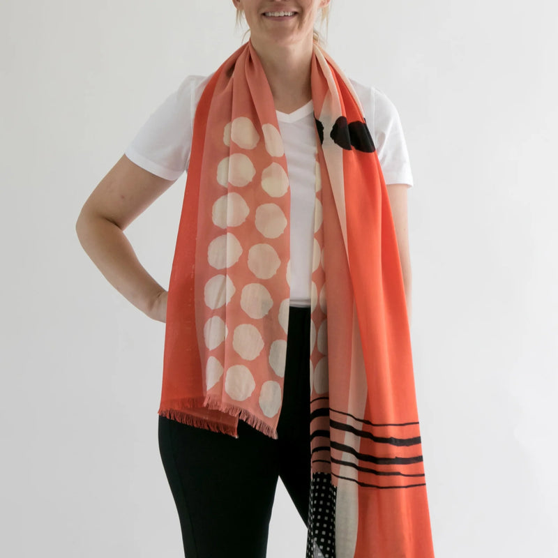 Banjo 100% Merino Wool Scarf in Berry